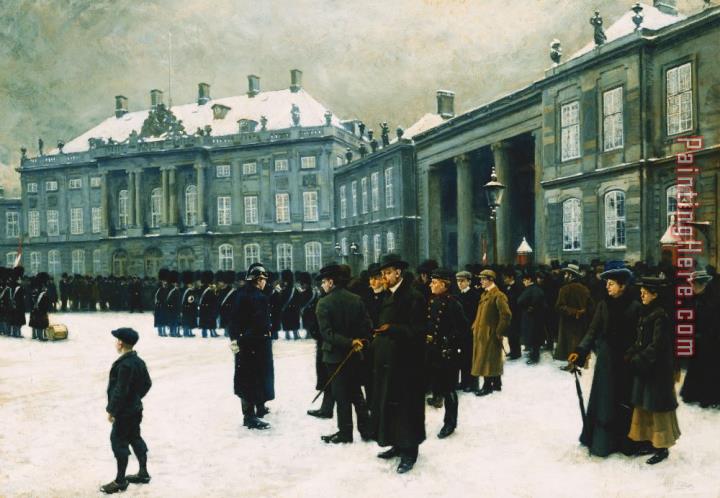 Paul Fischer Changing Of The Guard At Amalienborg Palace